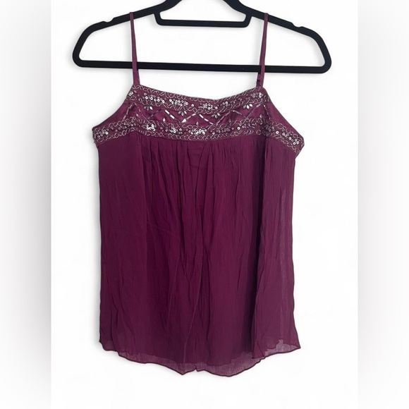 Zona Libre Beaded Purple Cami Top Women’s Size Medium Y2K Deadstock Fairy Boho - Picture 2 of 5